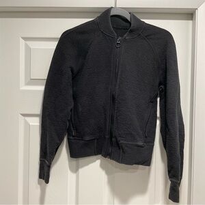 lululemon athletica Textured Black Bomber Jacket
